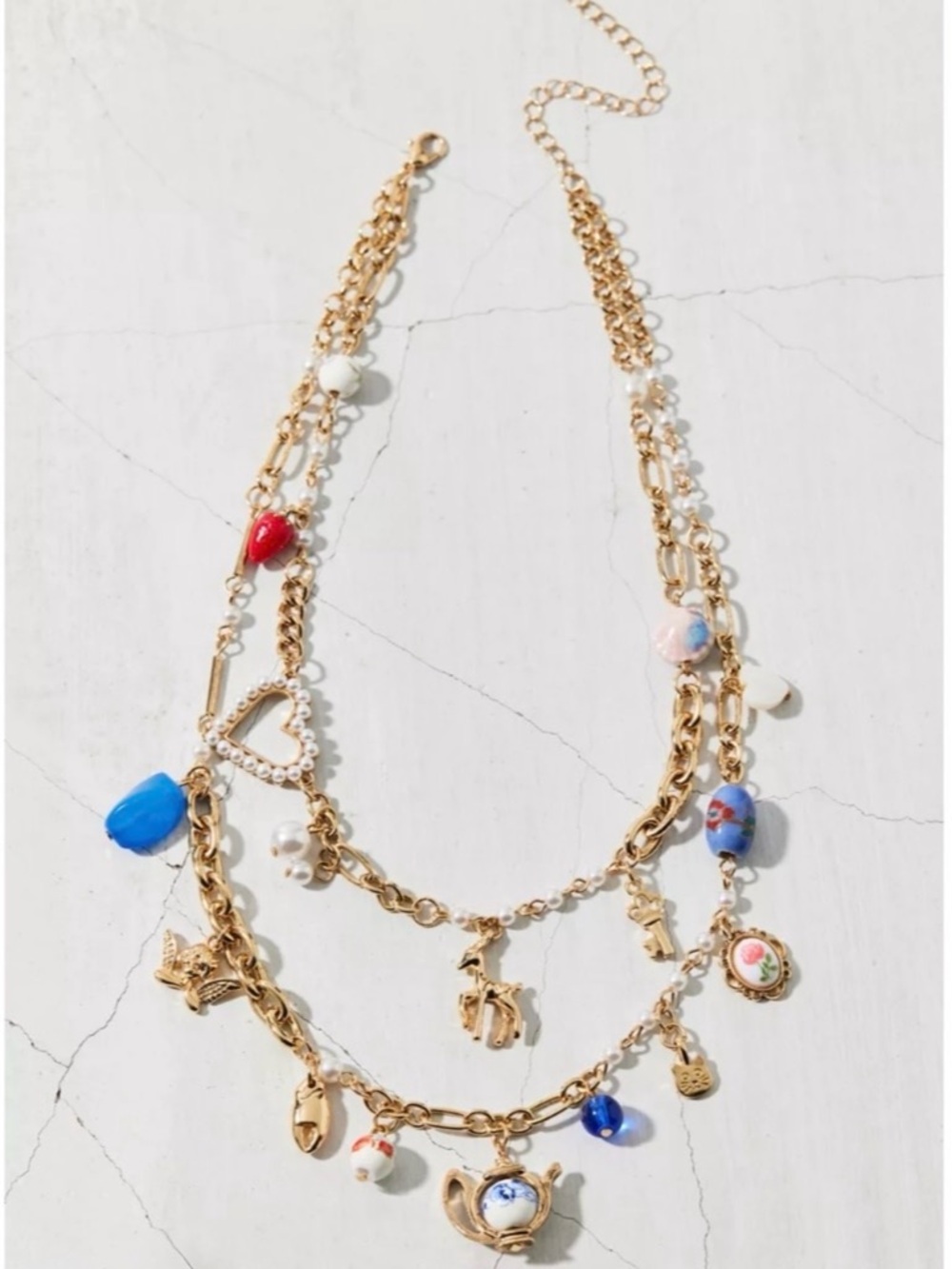 NWT Urban Outfitters Tea Party Layer Necklace OS